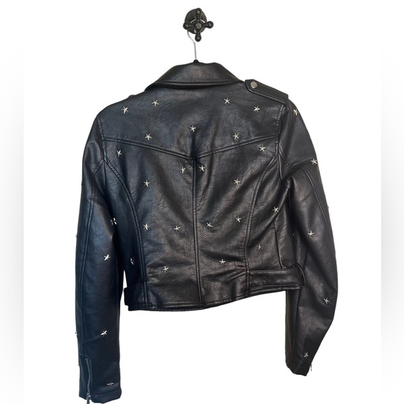 Celsius Premium Faux Leather Studded Moto Jacket - Picture 4 of 5